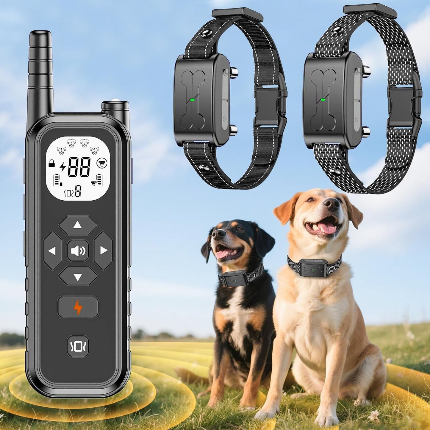 Wireless Dog Fence, Invisib Fence for Dogs Electric Fence 185 Days Standby Training Collar