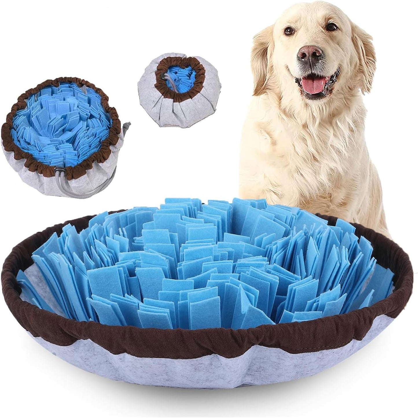 Snuffle Mat for Dogs - Adjustable Interactive Puzzle Toy for Large & Small Breed Slow Feeder for Mental Stimulation