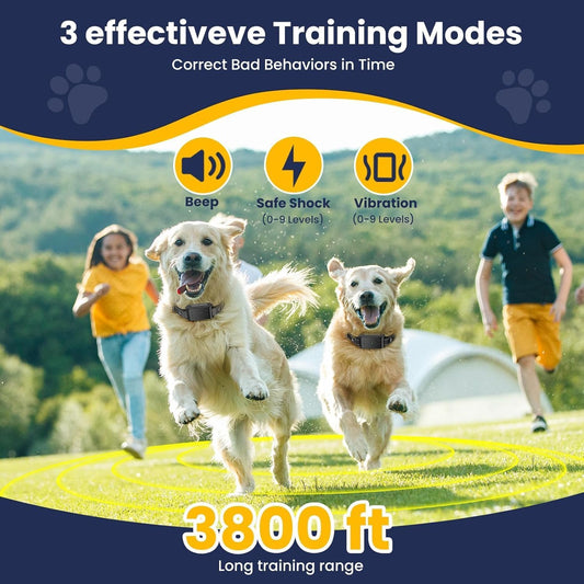 Wireless Dog Fence, Invisib Fence for Dogs Electric Fence 185 Days Standby Training Collar