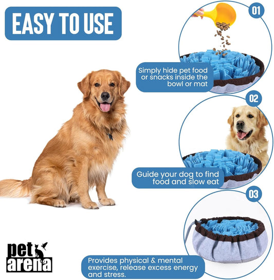 Snuffle Mat for Dogs - Adjustable Interactive Puzzle Toy for Large & Small Breed Slow Feeder for Mental Stimulation