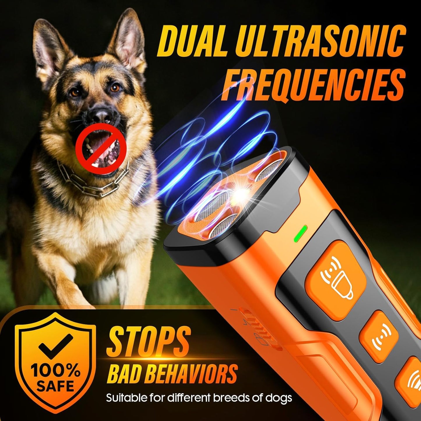 Dog Bark Deterrent Device, 3X Ultrasonic Anti Barking